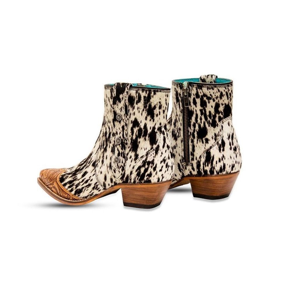 ROCKER WESTERN HAND-TOOLED BOOTIES